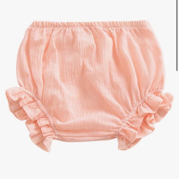 Peach Ruffled Baby Bloomers - Picture 2 of 5